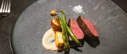 food on a plate.